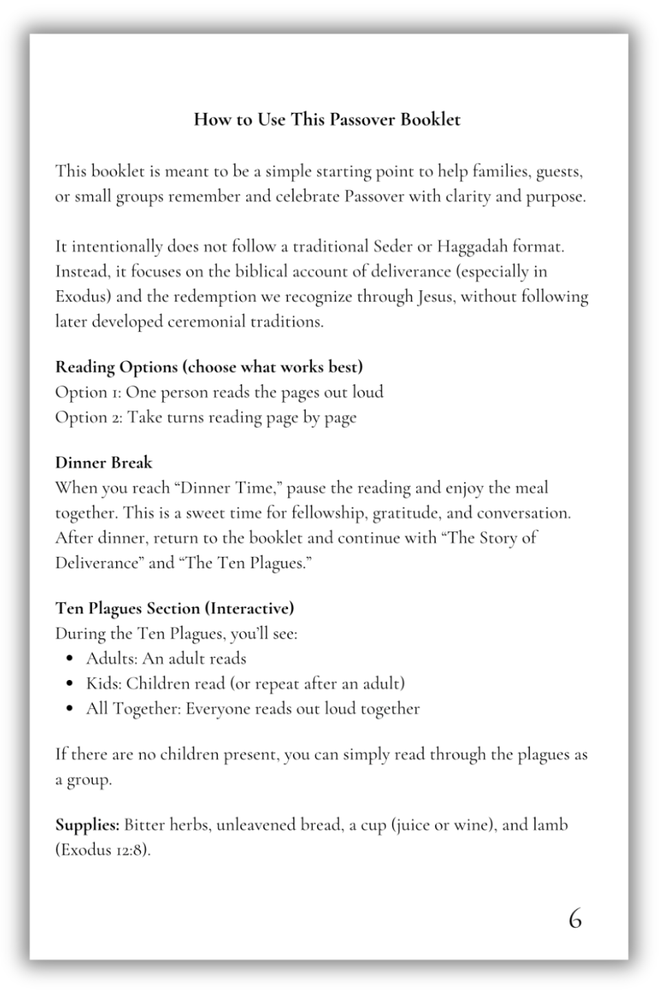 It Is the Lord’s Passover | Simple Biblical Passover Guide for Christian Families (PDF) - Image 3