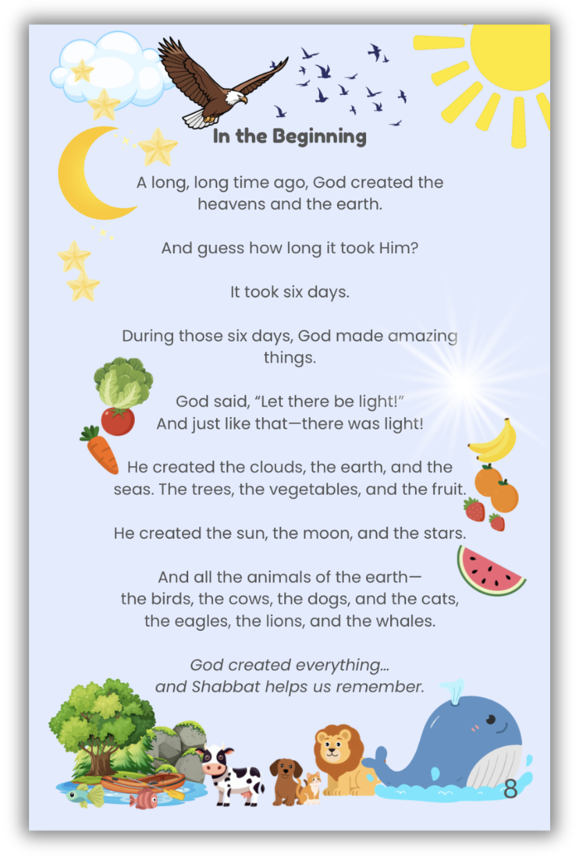 Shabbat for Kids PDF | Children’s Bible Story About Sabbath (Messianic Family Guide) - Image 3